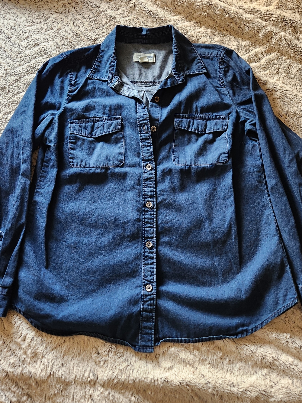 Old Navy Dark Blue Button-Down Shirt